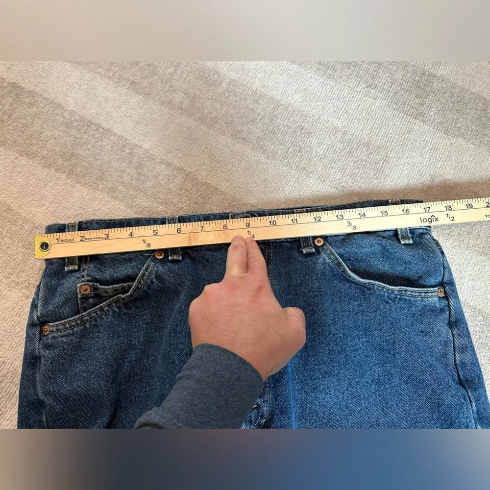 Vintage Levi’s Orange Tab USA Made 505 Regular Fit Straight Leg Dark Denim Jeans